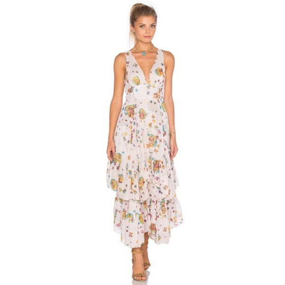 Free People Dresses & Skirts - Free People Catching Glance Floral Midi Dress NWOT